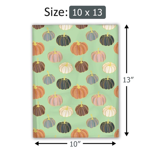 Pumpkin Patch π 10x13 Poly Mailers Pack of 25 - Picture 4 of 10